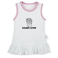 thumbnail image 1 of Chips Image & Cousin Crew Funny Dresses For Baby, Newborn Babies Skirts, Infant Princess Dress, 0-24M Kids Graphic Clothes (White Sleeveless Dresses, 0-6 Months), 1 of 4
