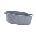 thumbnail image 4 of Cesta de cuerda de algodón, cesta tejida, cesta decorativa, cesta debajo del estante, cesta para juguetes de bebé, perro, soporte de maquillaje, gris, 4 of 9
