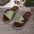 thumbnail image 4 of Fankiway Women's Wedge Slide Sandals Strap Non-Slip Comfortable Open Toe Beach Slippers Summer Plus Size Green 8.5, 4 of 9