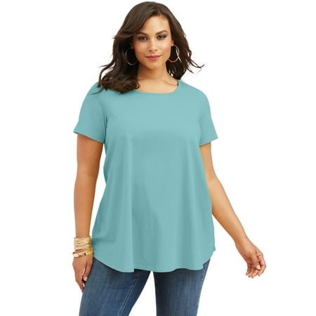 Burgundy Ice - Roaman's Ultimate Tee Plus Size Ultimate Trapeze Tee