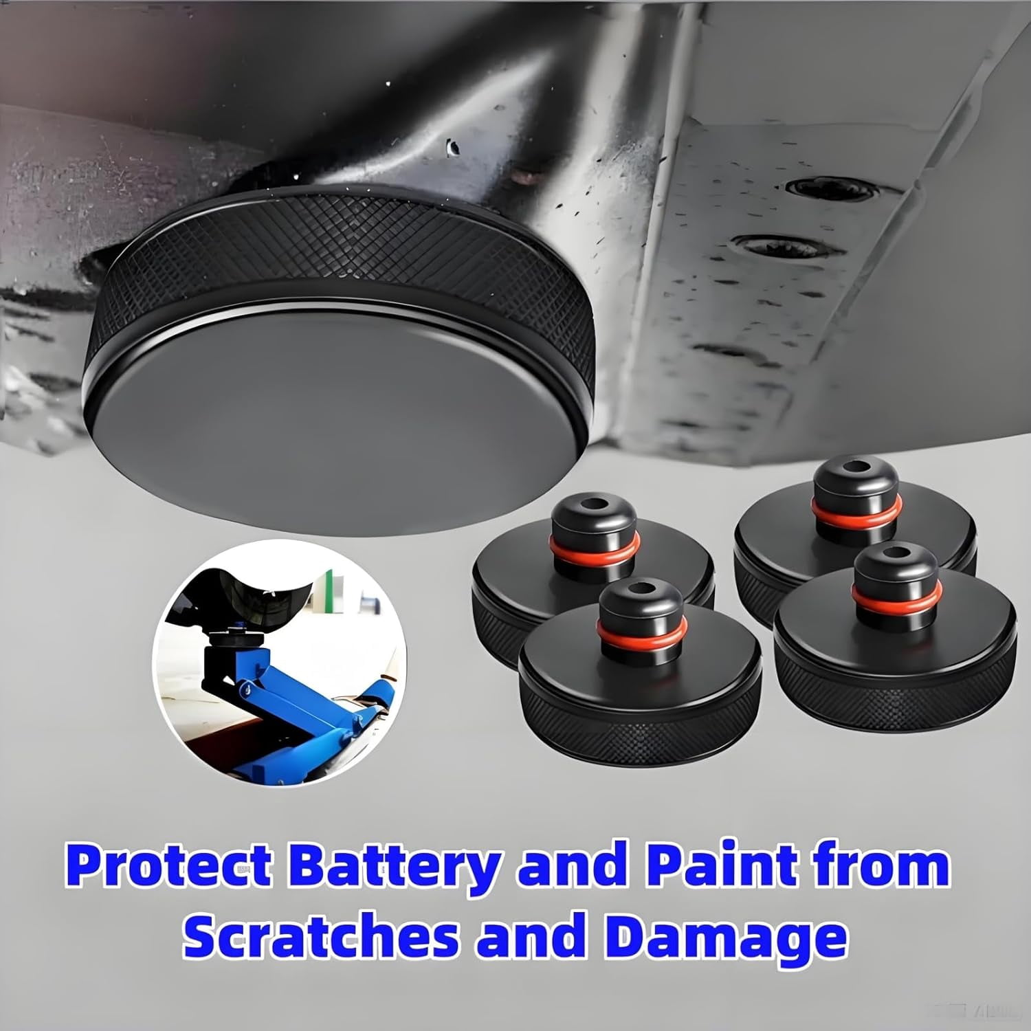 Lifting Jack Pads Compatible with Tesla Model 3/S/X/Y/Y Juniper, 4 Pucks with a Storage Case, Accessories for Tesla Vehicles 2013 to 2026