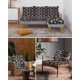 thumbnail image 6 of Black White Floral Couch Cushion Covers Stretch, Washable Sofa Seat Covers Individual Seat Cushion Sofa Slipcovers Farmhouse Vintage Botanical Leaves Couch Cover Furniture Protector S-1PCS, 6 of 7