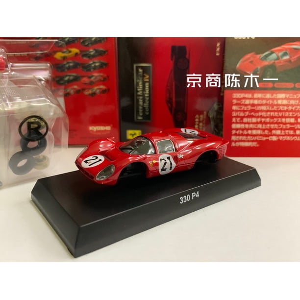 KYOSHO Ferrari 1/64 P4 330 Le Mans raceing f1 colección de juguetes de modelos de decoración de coche de aleación fundida a presión, 1967 Fivean unisex
