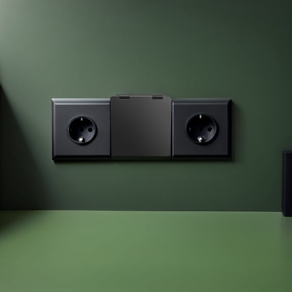 OUNONA 4Pcs Central Ac Thermostat Panel Protective Cover Black Ultrathin Switch Guard