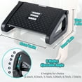thumbnail image 3 of Foot Rests, Adjustable Under Desk Footrest with 6 Height Position&Massage Surface, Ergonomic Foot Stool Under Desk at Work for Improved Circulation and Posture,Home, Office(Black), 3 of 8