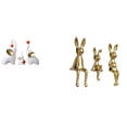 thumbnail image 1 of Esculturas De Animales De La Familia De Elefantes Y Conejos, Estatuas, Figuras Para Escritorio, Sala De Estar, Dormitorio, Mesa, Centro De Mesa, Armario, Estantería, Decoración, 1 of 8