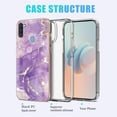 thumbnail image 5 of Compatible with Samsung A11 Case Marble Silicone,Full Body Protection Shockproof Samsung Galaxy A11 Phone Case Thin Hard PC and Soft TPU Pink Cover (Dark Purple), 5 of 14