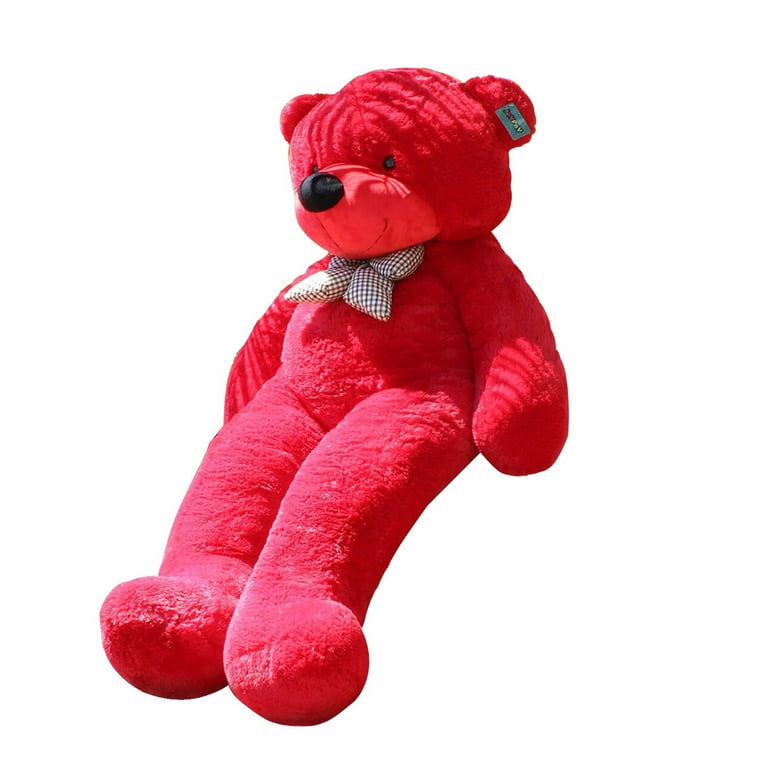 Joyfay Giant Teddy Bear Red Plush Toys Stuffed Animals 160cm/63in/5.25ft  Birthday Christmas Valentines Day Wedding Anniversary Gift