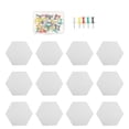 thumbnail image 1 of 12pcs Materiales de absorción de sonido prácticas alfombrillas de insonorización prácticas con pastillas (blanco), 1 of 5