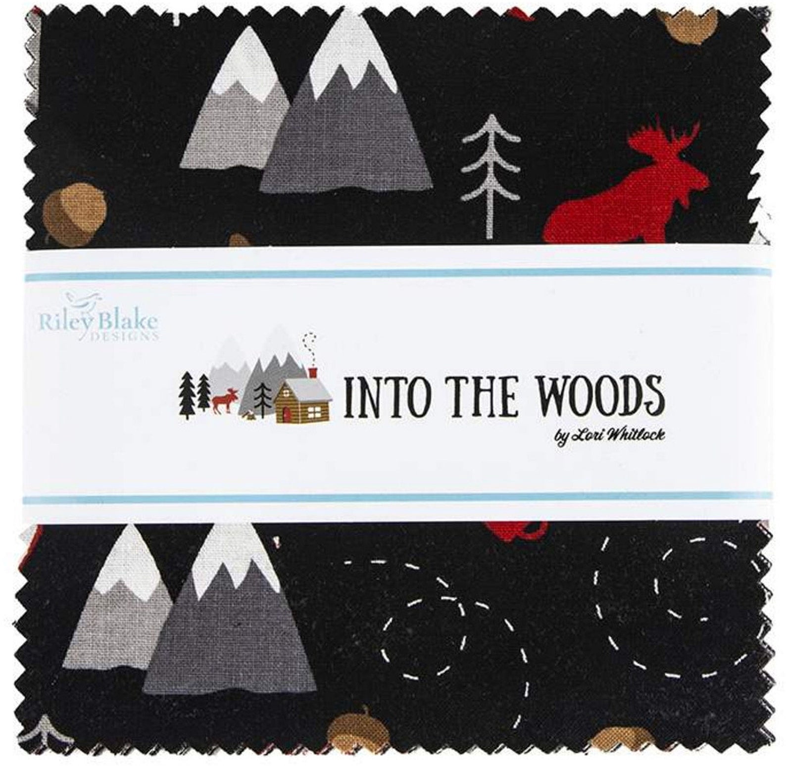 Riley Blake Designs FAT QUARTER Into the Woods Main Red Lori Whitlock ...