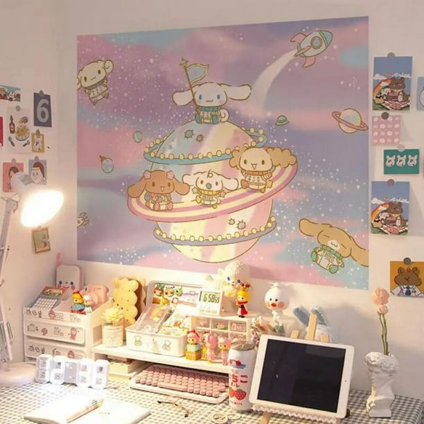 Hello Kitty Sanrio Fleecedeken 150 x 130 cm, Kawaii Cinnamoroll, sprei