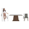 thumbnail image 4 of Juego de Comedor Madesa Britney Mesa con Tapa de Madera 6 Sillas Marrón/Gris/Silver, 4 of 9