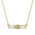 thumbnail image 5 of 14K Gold - Plated Long - bar Micro - set Zircon Necklace - Vintage & Stylish, 5 of 5
