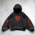 thumbnail image 2 of Y-Sunset Retro Punk 3D printing Hooded Sweaters, Gothic Fashion Hoodies for Men and Women y2k Sweatshirts 2000s clothes, 2 of 5