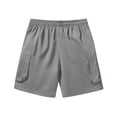 thumbnail image 4 of Dwelliawo Summer Casual Short Pants Drawstring Elastic Waist Summer Quick Dry Shorts Big and Tall Hiking Outdoor Cargo Shorts Pants with Pockets Gray XL, 4 of 5