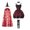 Red, variant on NordicNest Womens Dress Elegant Gothic Witch Fall Dress with Cape for Cosplay and Halloween Permance Red,XL