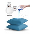 thumbnail image 6 of 1 Pack Outdoor Throw Pillow, Blue Waterproof Pillow with Insert Included, Modern Pure Wave Ride Decorative Accent Cushion Sofa Pillows for Patio Porch, 18 x 18 In, 6 of 8