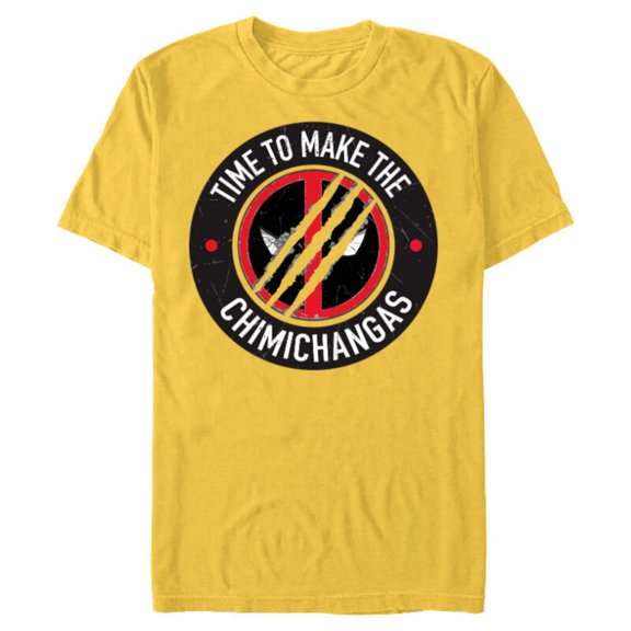 Marvel Studios Deadpool & Wolverine Chimichangas Claw Slash- Short Sleeve Blended T-Shirt for Adults - Customized-Yellow