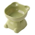 thumbnail image 3 of Raised Cat Bowl Drinking Feeding Bowl Pet Feeder Bowl Elevated Cat Food Bowl Green, 3 of 9