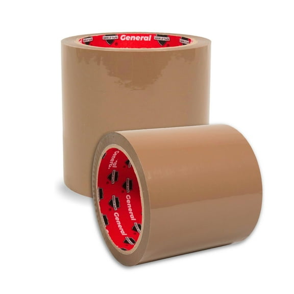 PSBM Tan Acrylic Packaging Tape 3.8" x 72 Yards 18 Rolls 1.6 Mil Adhesive Tape for Moving Storage & Shipping