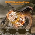 thumbnail image 2 of GlobalKeep 1500W Peak Electric Mountain Bike, 20" Fat Tire 32MPH Ebikes for Adults , 48V 15.6Ah Removable Battery, Full Suspension UL2849, 2 of 9