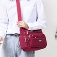 thumbnail image 2 of Stylago Small Messenger Bag Multiple Zipper Pockets Women Casual Shoulder Tote Bags Students Crossbody Purses Pink, 2 of 5