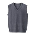 thumbnail image 1 of Styesk Mens Sweater Men's-neck Knitted Colorblocked Casual All-match Sleeveless Pullover, 1 of 8
