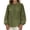 Army Green tops for women #1, variant on Women Bubble Sleeve Blouse, Ruffled Round Neck Long Lantern Sleeve Loose Shirt, Textured Flowy Tunic for Vacation and Casual Dinner Black,L
