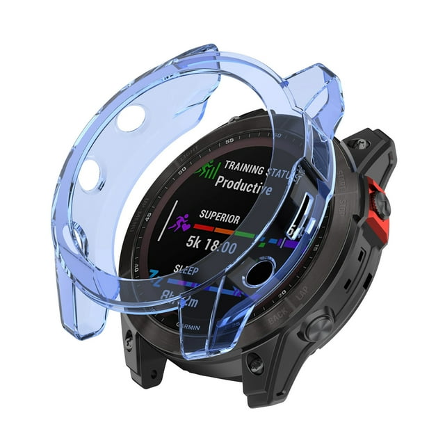 HEVIRGO 1PC Smartwatch Cases Anti-Drop TPU Watch Screen Protector Transparent High Clarity Screen Watch Cases Anti-Scratch Wear-Resistant Watch Face Covers Compatible with Garmin Fenix 7