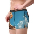 thumbnail image 2 of Kdxio Men's Boxer Briefs with Blue Sky Cloud Puppy Print - Comfortable and Breathable Underwear for Everyday Wear, 2 of 5