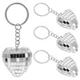 thumbnail image 5 of Here's a refined and engaging product description for your **4pcs Disco Heart Shaped Keychain Charm**:\n\n \n\n✨ **Disco Heart Keychain Charms 4pcs Set**, 5 of 5