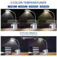 thumbnail image 5 of Desk lamp led dimmable, eye protection pen holder table lamp with touch field for night light and 3 brightness levels, gooseneck desk lamp with LCD display for study, white, 5 of 8