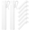 thumbnail image 1 of 50pcs Curtain Rod Hooks Plastic Adjustable Drapery Curtain Tape Clip Hook Hanging Hook, 1 of 7