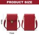 thumbnail image 2 of Bolso pequeño de Pu para mujer, minibolso bandolera pequeño, bolso para teléfono móvil con rombos a la moda, 2 of 5