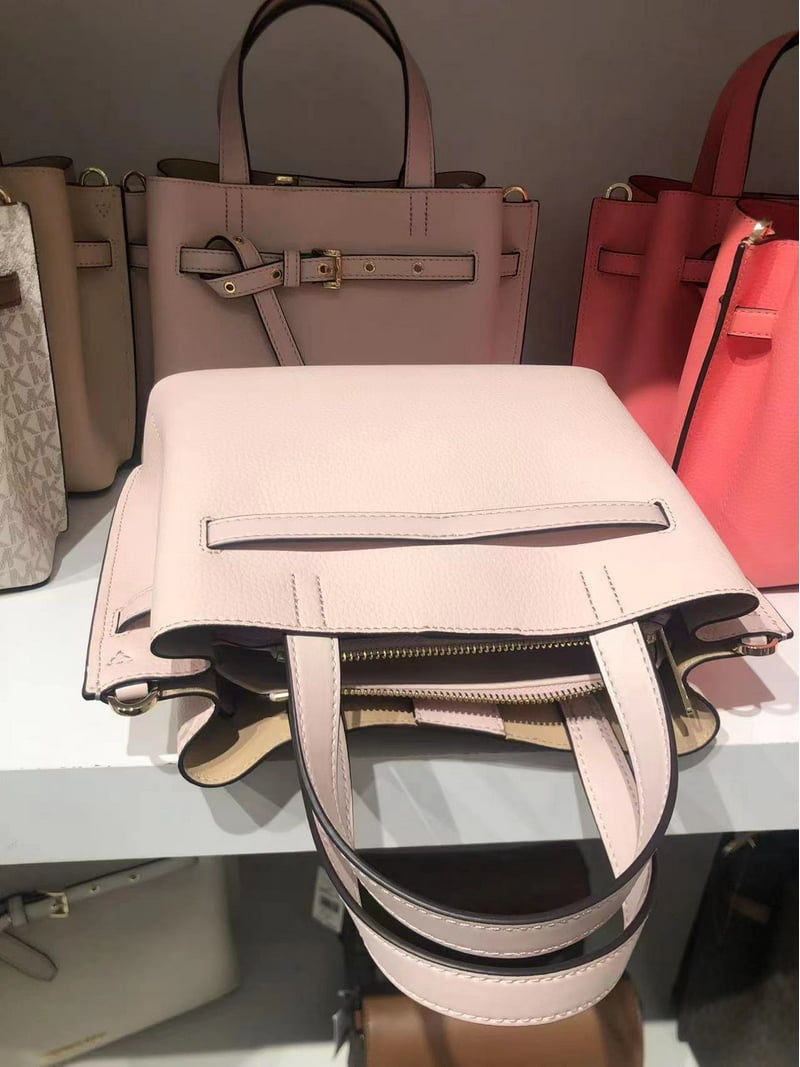 Michael Kors Emilia Small Pebbled Leather Satchel Handbag in