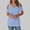 #03 Light Blue, variant on zfwon Women'S Casual Cold Shoulder T Shirt V Neck Short Sleeve Blouse Tunic Tops Sexy Casual Comfy T Shirt Colorblocked Gradient Print T-Shirt Pullover Tees Shirts