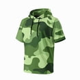 thumbnail image 5 of OIOLOYJM Sun Protection Shirts for Men Quick Dry Lightweight Uv Protection Rash Guard Camo Short Sleeve Hoodies Summer Hiking Outdoor Fishing Clothes Dark Green L, 5 of 5