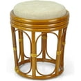 thumbnail image 3 of Pier Handmade Rattan Wicker Vanity Bedroom Stool Fully Assembled Colonial, 3 of 8