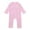 Pink, variant on MIXUE Baby Girls Rompers solid color Newborn Infant Satin Silk Button Down Long Sleeve Pajamas Bodysuits Activewear,Blue,18-24 Months