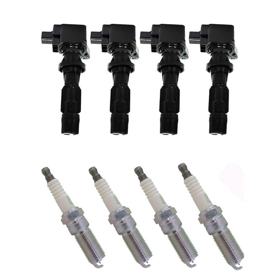 Set of 4 ISA Ignition Coils and 4 NGK Spark Plugs Compatible with 2007 Ford Fusion 2.3L L4 -cc 140ci; S; Naturally Aspirated; GAS; DOHC Replacement for UF516