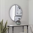 thumbnail image 2 of Uttermost Taza Aged White Round Mirror 09770, 2 of 7