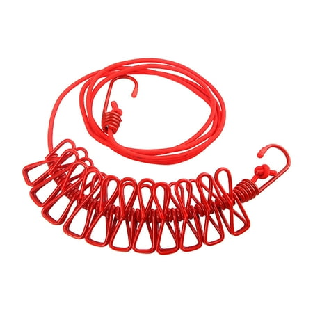 

Summer Deal on Clearance 2023! WJSXC Outdoor Camping Travel Home Retractable Clothesline With Clips Clothesline Portable Windproof Non-slip Drying Rope 12 Clips RD