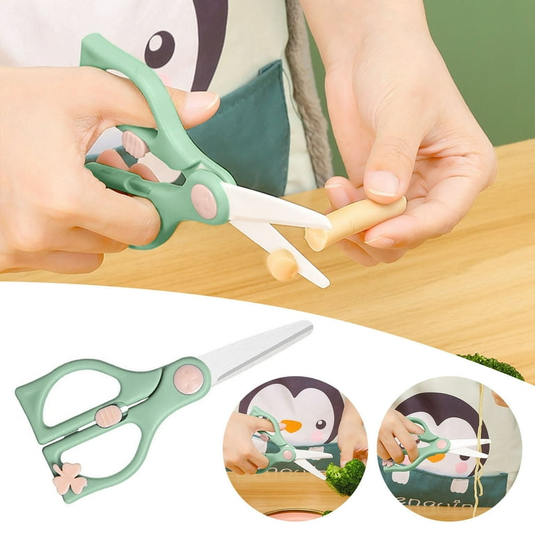 KEUSN Food Supplement Scissors Baby Food Scissors Children's Ceramic  Scissors Can Cut Meat Supplementary Food Tools