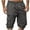 Dark Gray2, variant on Mens Plus Size Knee-Length Pants Athletic Sport Short Pant Elastic Waist Multi-pocket Cargo Shorts