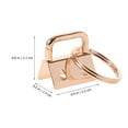 thumbnail image 4 of Miangastore Oval Ribbon End Clamp Golden Metal 5Pcs 0.9x0.8x0.6in, 4 of 9