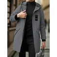 thumbnail image 5 of Men's Casual Fashion Windbreaker Coat-Lightweight Mid-Length Jacket with Adjustable Hood & Two Large Pockets, 5 of 6