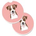 thumbnail image 1 of ""Caroline'S Treasures Tablero De Ajedrez Pink Jack Russell Terrier Juego De 2 Posavasos Para Coche Bb1202Carc 2,56 Multicolor"", 1 of 1