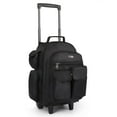 thumbnail image 3 of 20" Rolling Backpack for Women Men,2 in 1 Carry On Travel Backpack with Wheels & Telescopic Handle for Work, Weekend, School & Short Trips, Black, JH2560, 3 of 9