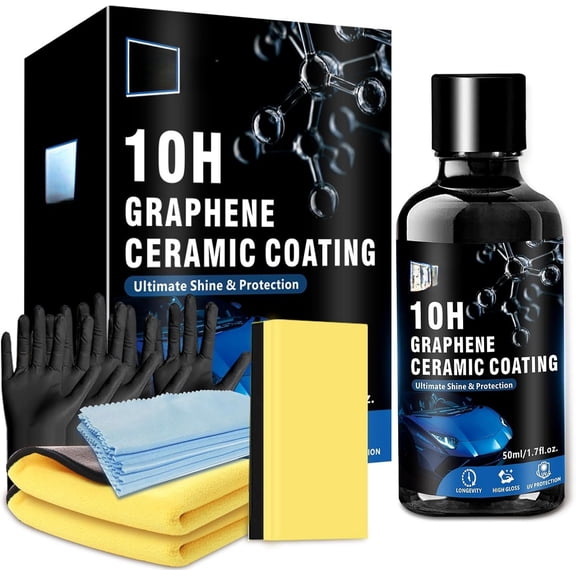 10H Ceramic Coating, Premier  Protective Sealer with Super Hardness Ceramic Top Coat for Rain Repellent, Scratch Resistant, High Gloss Finish &   Protection than Wax -1.7oz