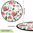 thumbnail image 2 of Autumn Snails Mushrooms Christmas Tree Mats Waterproof Tree Skirt, Xmas Tree Stand Tray Mat Floor Protector Pad for Holiday Party Decoration, 28.3", 2 of 6